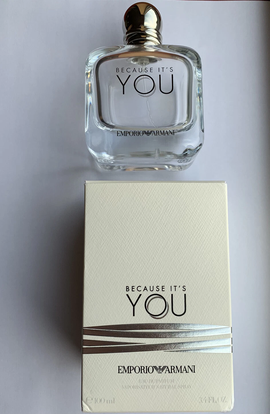 s-l1600 (67) Emporio Armani Because It’s You edp 100ml empty bottle - collectable/decor - Image 1