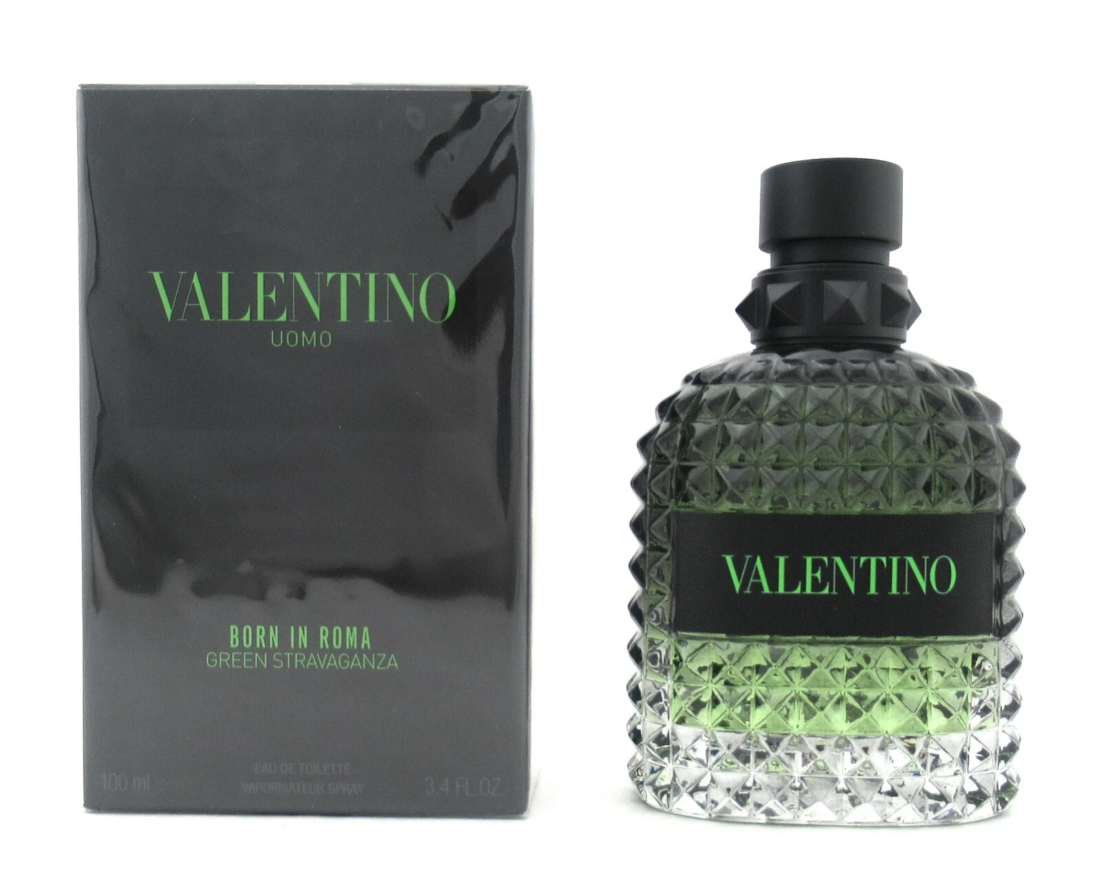 s-l1600 (8) Valentino Uomo Born In Roma Green Stravaganza 3.4 oz. EDT Spray for Men New - Image 1