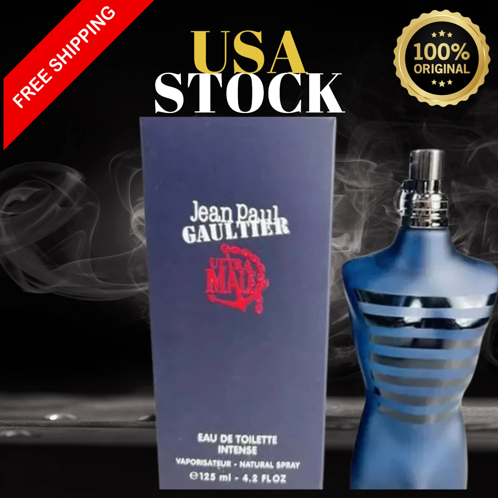 s-l1600 (84) Jean Paul Gaultier Ultra Male Eau de Toilette Intense 125ml / 4.2 oz Men’s Spray New Sealed - Image 1