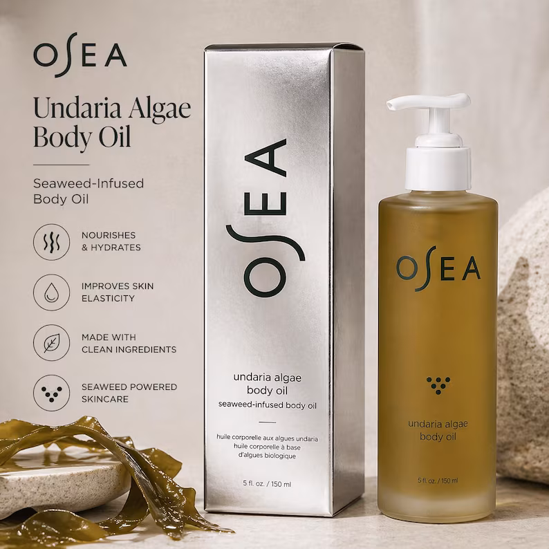 il_794xN.7992660465_dmx2 Undaria Algae Body Oil – Seaweed Infused Hydrating Skin Oil | Moisturizing Body Oil for Dry Skin & Glowing Skin Care 5oz - Image 1