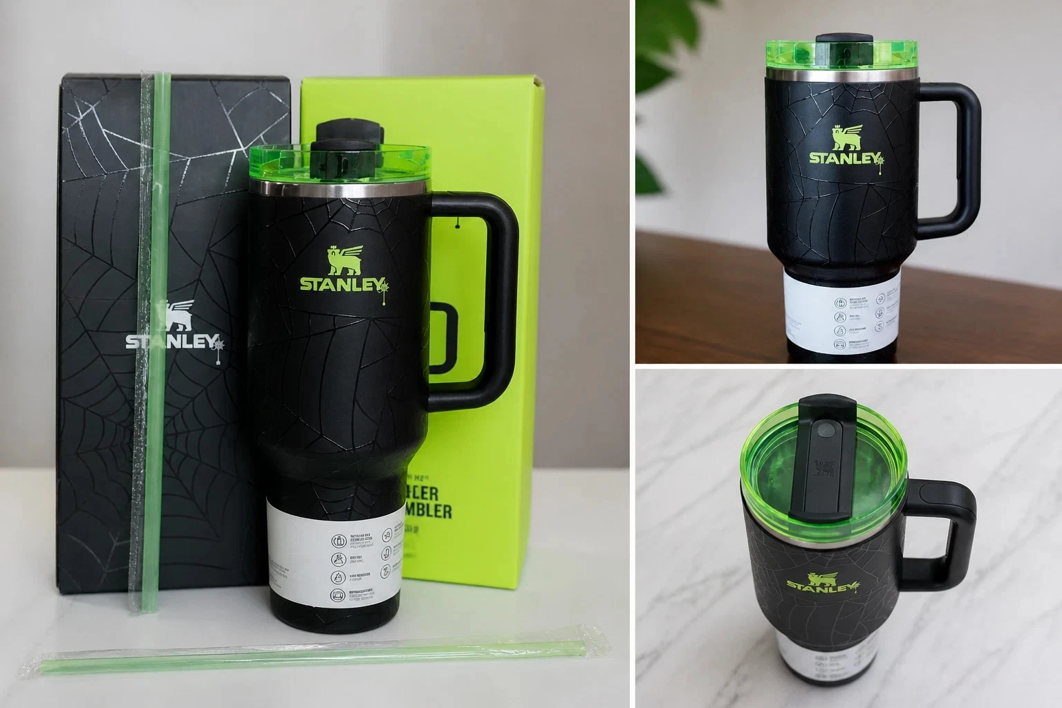 s-l1600 (75) Share Stanley Spider Web Tumbler 40oz Insulated Cup w/ Handle, Straw Gift Box Included - Image 1